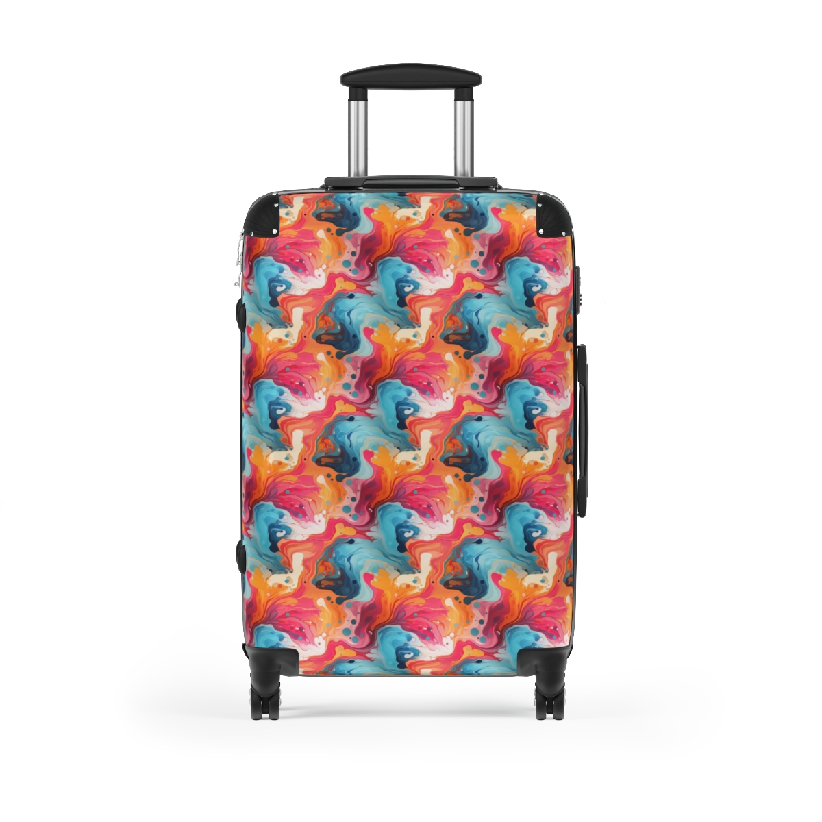 Trippy Marble Suitcase - Medium, Black
