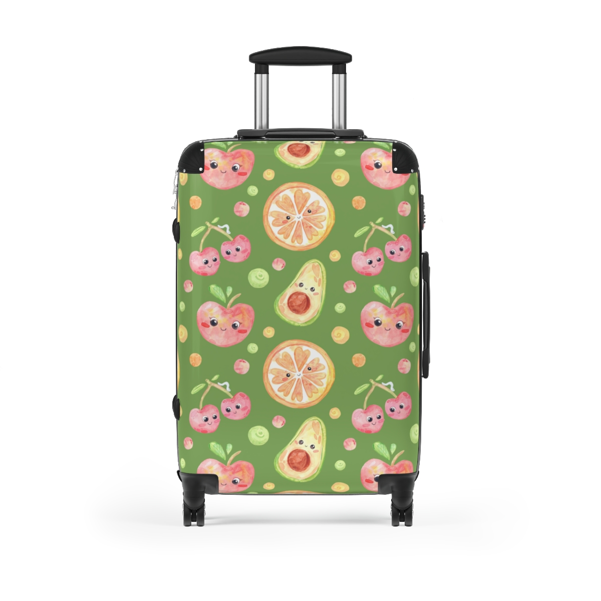 Cute Fruit Avocado Suitcase - Medium, Black