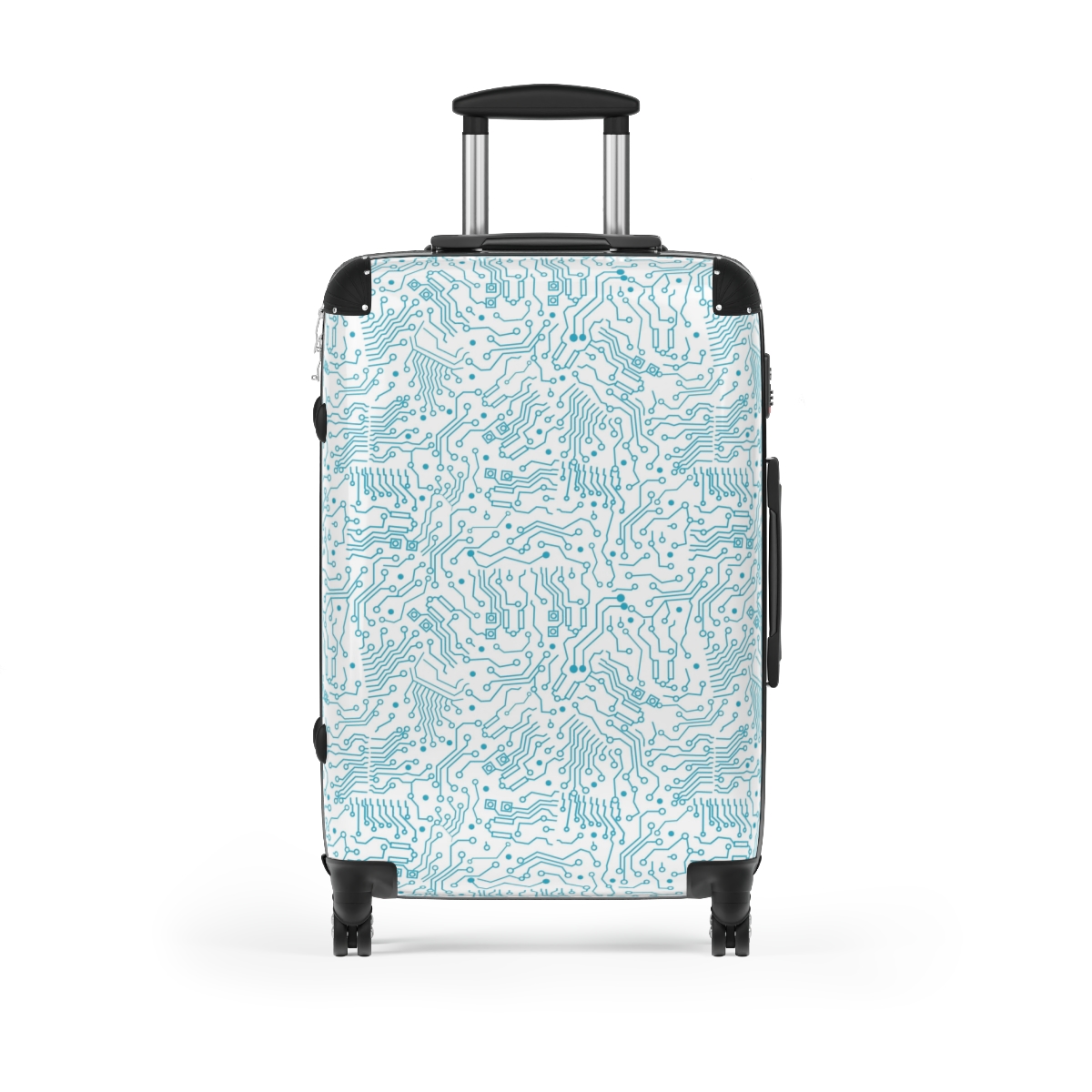 Blue Circuit Board Suitcase - Medium, Black