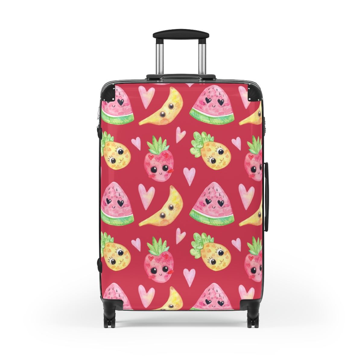 Cute Fruit Watermelon Suitcase - Large, Black