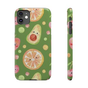 Avocado and Citrus Pattern iPhone Case | Slim Phone Cases - iPhone 11