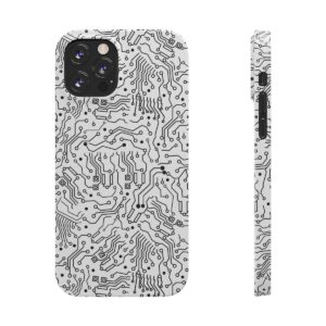 Circuit Board Pattern iPhone Slim Phone Cases - iPhone 12/12 Pro