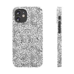 Circuit Board Pattern iPhone Slim Phone Cases - iPhone 12 Mini