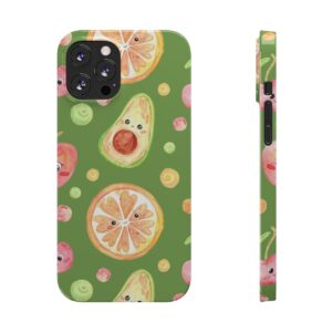 Avocado and Citrus Pattern iPhone Case | Slim Phone Cases - iPhone 12 Pro Max