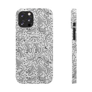 Circuit Board Pattern iPhone Slim Phone Cases - iPhone 12 Pro Max