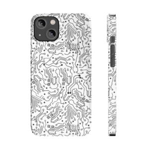 Circuit Board Pattern iPhone Slim Phone Cases - iPhone 14